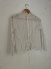 Load image into Gallery viewer, Edwardian cotton lace blouse