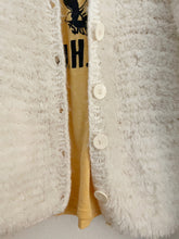 Load image into Gallery viewer, Vintage fuzzy crochet cardigan