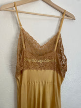 Load image into Gallery viewer, 1930s hand dyed golden silk dress