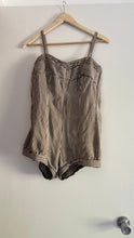 Load image into Gallery viewer, Vintage brown gingham playsuit