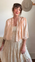 Load image into Gallery viewer, Vintage 1940s satin bed jacket