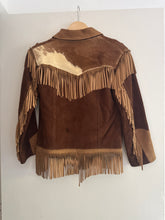 Load image into Gallery viewer, Vintage rare 1940s 50s cowhide fringe jacket