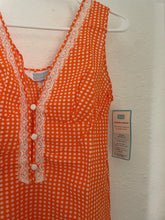 Load image into Gallery viewer, Vintage orange dot mini dress