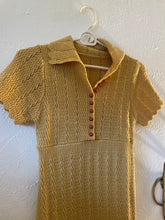 Load image into Gallery viewer, Vintage mustard knit dress