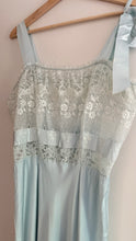 Load image into Gallery viewer, Vintage 1930s blue silk dress