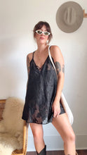 Load image into Gallery viewer, Vintage black mini dress