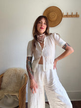 Load image into Gallery viewer, Antique lace cotton blouse