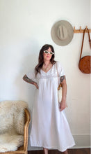 Load image into Gallery viewer, Edwardian cotton macrame dress