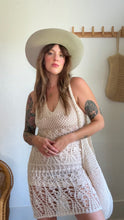 Load image into Gallery viewer, Vintage crochet halter dress