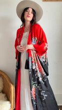 Load image into Gallery viewer, Vintage silk floral kimono