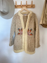 Load image into Gallery viewer, Vintage crochet sweater jacket
