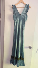 Load image into Gallery viewer, Vintage hand dyed 1930s satin gown