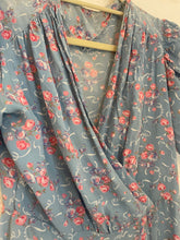 Load image into Gallery viewer, 1930s blue wrap over dress
