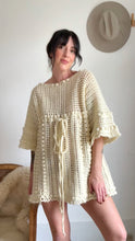 Load image into Gallery viewer, Vintage crochet babydoll dress