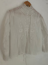 Load image into Gallery viewer, Edwardian cotton lace blouse