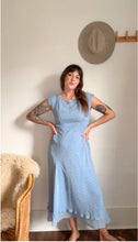 Load image into Gallery viewer, Vintage 90s does 30s silk polka dot dress
