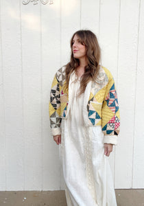 Signature Collection-Cropped quilt coat