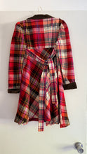 Load image into Gallery viewer, Vintage 70s plaid mini dress