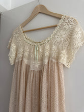 Load image into Gallery viewer, Edwardian crochet floral dress