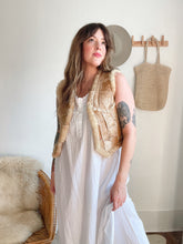 Load image into Gallery viewer, Vintage patchwork Sherpa vest