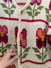 Load image into Gallery viewer, Vintage floral cardigan