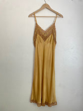 Load image into Gallery viewer, 1930s hand dyed golden silk dress