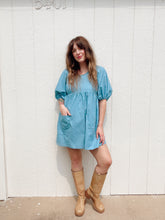 Load image into Gallery viewer, Signature Collection-The baby doll dress / blue calico