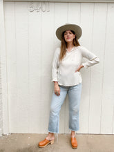 Load image into Gallery viewer, Vintage gauze crochet top