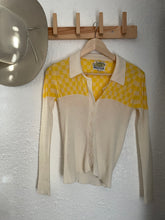 Load image into Gallery viewer, Vintage yellow checker print top