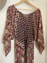 Load image into Gallery viewer, Vintage Adini/ India Imports/ Indian block print kaftan dress