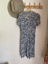 Load image into Gallery viewer, Vintage 30s blue floral dress
