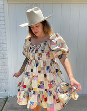 Load image into Gallery viewer, Signature Collection-puff sleeve quilted dress