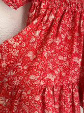 Load image into Gallery viewer, Signature Collection-Red floral puff sleeve dress
