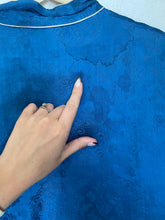 Load image into Gallery viewer, Vintage 1940s embroidered brocade jacket-Blue