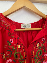 Load image into Gallery viewer, Vintage red embroidered top