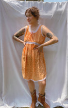 Load image into Gallery viewer, Vintage orange floral lace dress