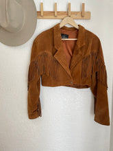 Load image into Gallery viewer, Vintage cropped fringe jacket
