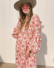 Load image into Gallery viewer, Vintage 70s floral puff sleeve dress