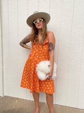 Load image into Gallery viewer, Vintage orange floral dress