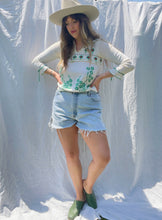 Load image into Gallery viewer, Vintage Indian Cotton embroidered top