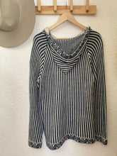 Load image into Gallery viewer, Vintage blue hooded sweater