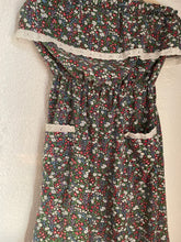 Load image into Gallery viewer, Vintage floral strapless dress