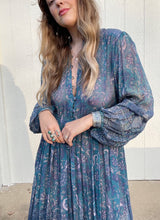 Load image into Gallery viewer, Vintage silk block print dress