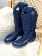Load image into Gallery viewer, Vintage navy star cowboy boot