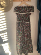 Load image into Gallery viewer, Vintage floral strapless dress