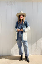 Load image into Gallery viewer, Vintage blue knit cardigan