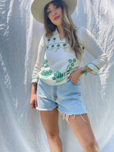 Load image into Gallery viewer, Vintage Indian Cotton embroidered top