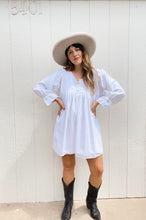 Load image into Gallery viewer, Vintage embroidered cotton mini dress