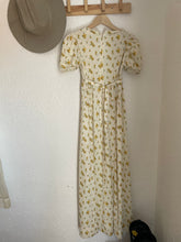 Load image into Gallery viewer, Vintage white and yellow maxi dress