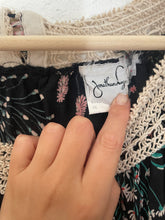 Load image into Gallery viewer, Vintage black floral maxi dress